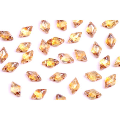 Matubo GemDuo 8x5mm Crystal Picasso 00030/43400 | Czech Glass Beads