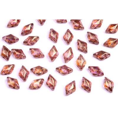 Matubo GemDuo 8x5mm Crystal Senegal Brown-Purple 15695 | Czech Beads