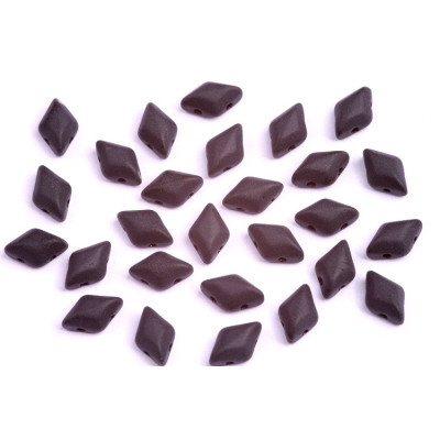 Matubo GemDuo 2-Hole Beads Jet Matte 23980/84110 | 8x5mm Czech Glass
