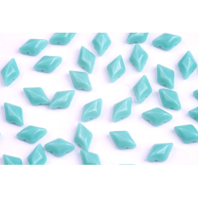 Matubo GemDuo 8x5mm Turquoise Green 63130 | Czech Glass Beads