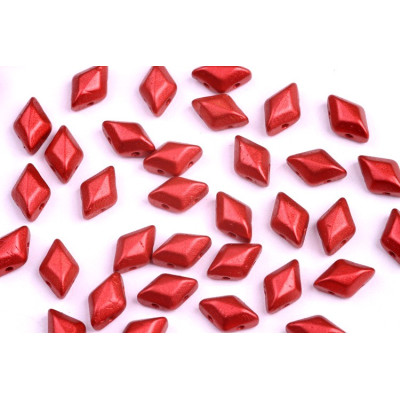 Matubo GemDuo 8x5mm Chalk Lava Red 03000/01890 | Czech Glass Beads