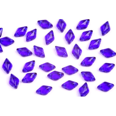 Matubo GemDuo Cobalt Blue 30090 8x5mm | Czech Glass 2-Hole Beads