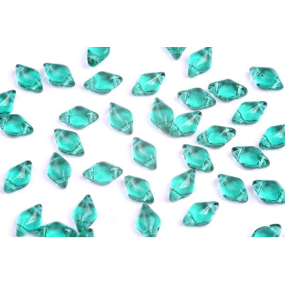 Matubo GemDuo Emerald Green 50720 | 8x5mm Czech Glass Beads