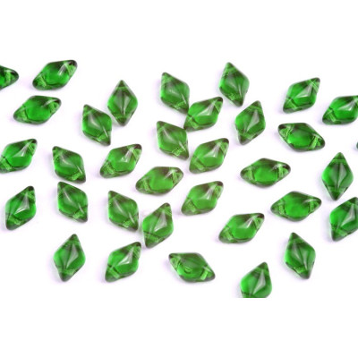 Matubo GemDuo 8x5mm Emerald Green 50050 | Czech Glass Beads