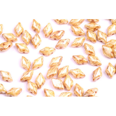 Matubo GemDuo 8x5mm Chalk White Glaze 03000/65401 | Czech Beads