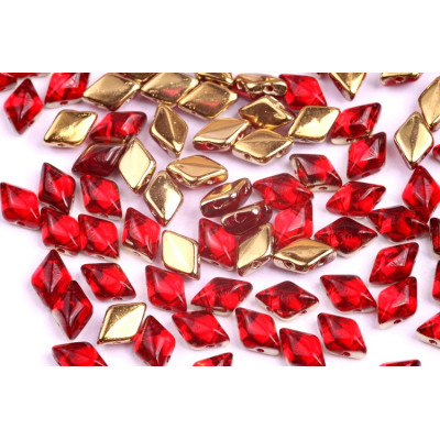 Matubo GemDuo Beads 8x5mm Ruby Amber 90080/26442 | Glass Beads