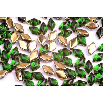 Matubo GemDuo 8x5mm Chrysolite Amber 50050/26442 | Czech Glass