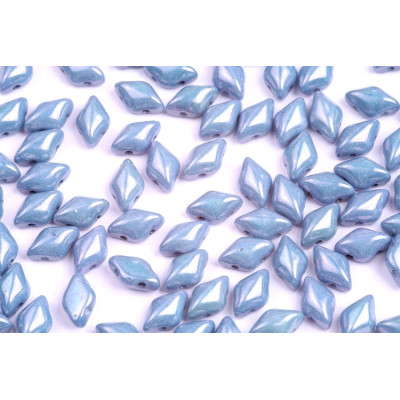 Matubo GemDuo Beads Chalk Blue Luster 03000/14464 | 8x5mm Glass