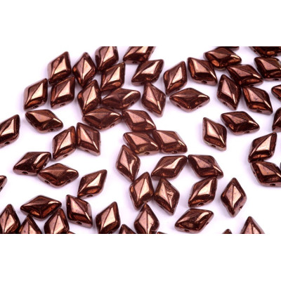 Matubo GemDuo Beads 8x5mm Jet Bronze 23980/14415 | Czech Glass