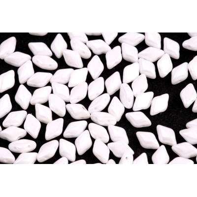 Matubo GemDuo 8x5mm Chalk White Luster 03000/14400 | Czech Glass