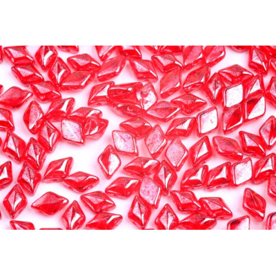 Matubo GemDuo Ruby White Luster 90080/14400 | Czech Glass Beads