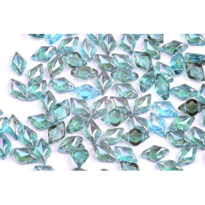 Matubo GemDuo Beads 8x5mm Aquamarine Clarit 60020/22901