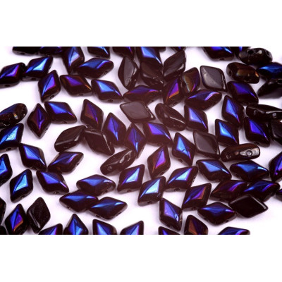 Matubo GemDuo 8x5mm Jet Azuro 23980/22201 | 2-Hole Czech Beads