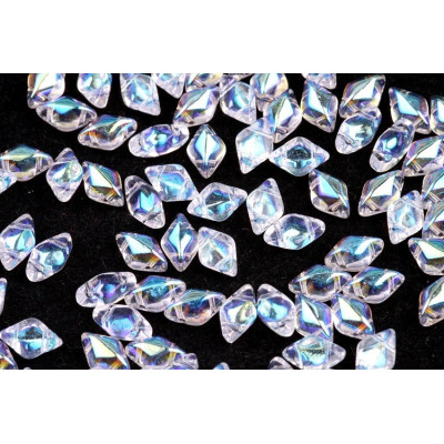 Matubo GemDuo Crystal AB 8x5mm 00030/28701 | Czech Glass Beads