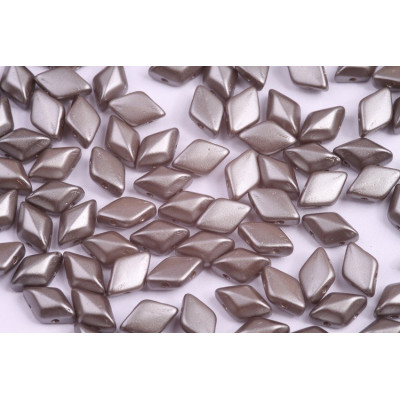 Matubo GemDuo Pastel Grey Beads 8x5mm 02010/25035 | Czech Glass