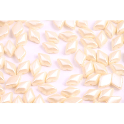 Matubo GemDuo Beads Pastel Light Cream 02010/25110 | 8x5mm Czech Glass