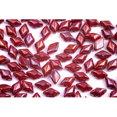 Matubo GemDuo 8x5mm Opaque Coral Red Nebula 93200/15001 | Glass Beads