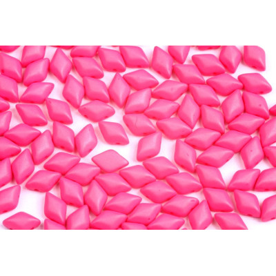 Matubo GemDuo 8x5mm Neon Silk Raspberry 92606 | Czech Glass Beads