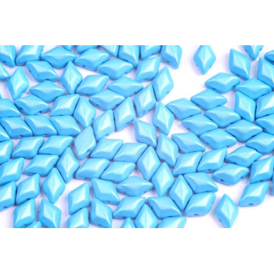 Matubo GemDuo Czech Glass Beads Pearl Shine Aqua 02010/24008 8x5mm