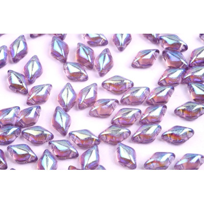 Matubo GemDuo Czech Glass Beads Tanzanite AB 20500/28701 8x5mm