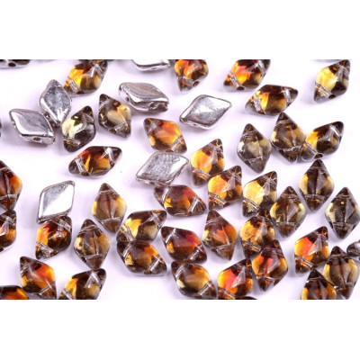 Matubo Gemduo 8x5mm Backlit Brown 00030/26732 | Czech Glass Beads