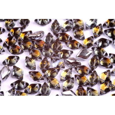 Matubo GemDuo 8x5mm Topaz Silver Backlit 30010/26732 | Czech Beads