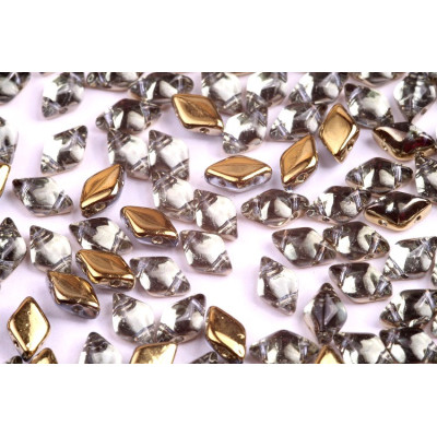 Crystal Gold Matubo GemDuo 8x5mm 30010/26442 | 2-Hole Beads