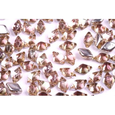 Matubo GemDuo 8x5mm Backlit Pink Citrine 10010/26536 | Czech Glass