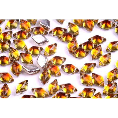 Matubo GemDuo Beads 8x5mm Backlit Tequila 10010/28002 | Czech Glass