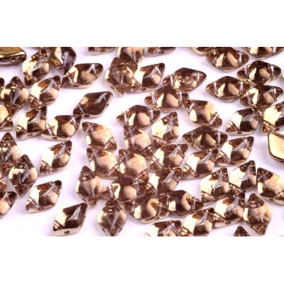 Matubo GemDuo 8x5mm Crystal Bronze Luster 20020/26442 | Czech Beads