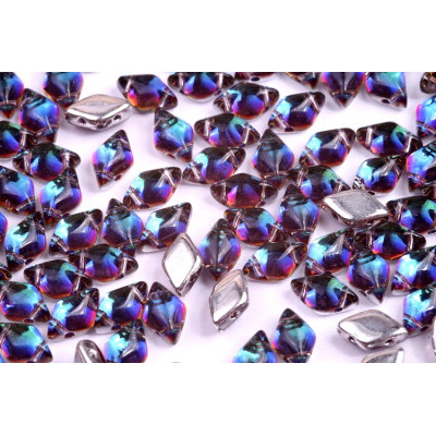 Matubo GemDuo Iridescent Vitrail 8x5mm 20020/26601 | Czech Glass Beads