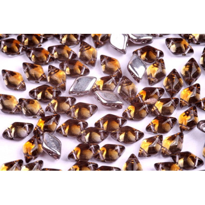 Matubo GemDuo 8x5mm Backlit Amber 20020/26732 | Czech Glass Beads
