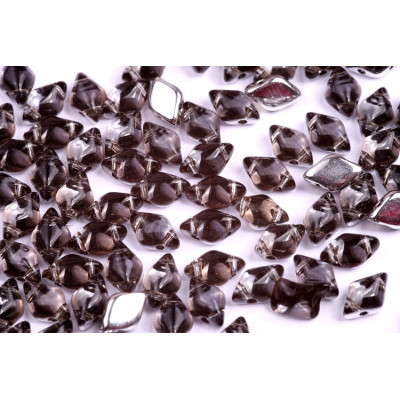 Matubo GemDuo 8x5mm Smoky Grey 40010/26901 | Czech 2-Hole Beads