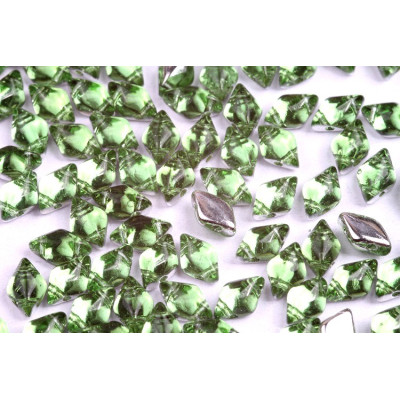 Matubo GemDuo 8x5mm Green Backlit Ice 50100/27002 | Czech Beads