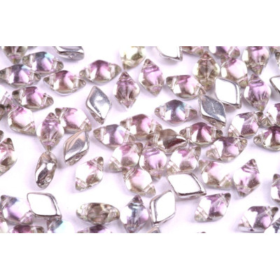 Matubo GemDuo Backlit Pink Mist 80100/26536 8x5mm | Czech Beads