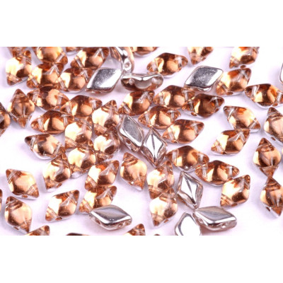 Matubo GemDuo 8x5mm Backlit Peach 80100/27102 | Czech Glass Beads