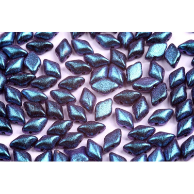 Matubo GemDuo 8x5mm Polychrome Dark Capri Blue 23980 | Czech Beads