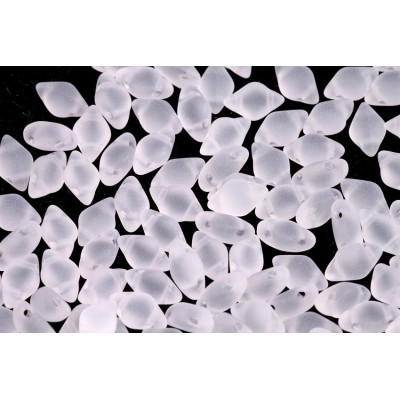 Matubo GemDuo 8x5mm Crystal Matte 00030/84110 | Czech Glass Beads