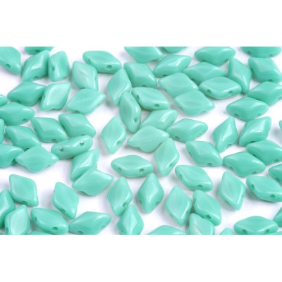 Matubo GemDuo 8x5mm Turquoise Green 63130 | Czech Glass Beads