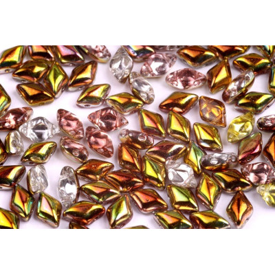 Matubo GemDuo 8x5mm Magic Yellow Brown 00030/95400 | Czech Glass