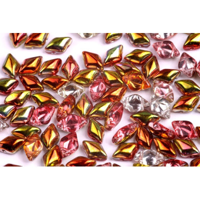 Matubo GemDuo 8x5mm Magic Red Yellow 00030/95600 | Czech Beads