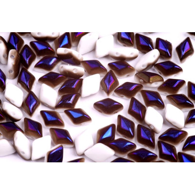 Matubo GemDuo 8x5mm Chalk Azuro 22201 | Czech Glass Beads