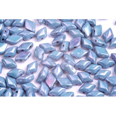 Matubo GemDuo 8x5mm Chalk Blue Luster 03000/14464 | Czech Glass Beads