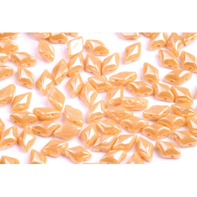 Matubo GemDuo Ivory White Luster 8x5mm 13020/14400 | Czech Beads