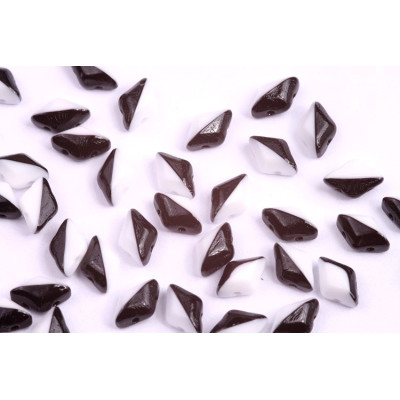 Matubo GemDuo Duets Black/White GD8503849 | Czech Glass Beads