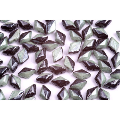 Matubo GemDuo Duets 8 x 5mm Black Green Luster GD8503849 | Czech Beads