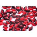 Matte Red Black Matubo GemDuo Duets 8 x 5mm GD8593298 | Czech Beads