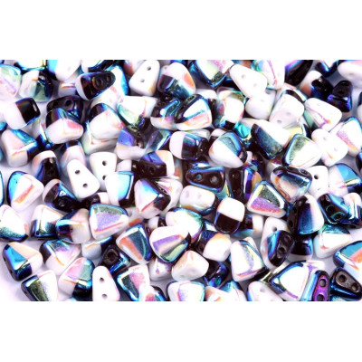 Matubo Nib-Bit Beads Black/White Full AB NB6503849-28703 | 6x5mm