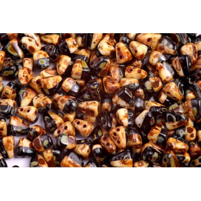 Matubo Nib-Bit Duets 6x5mm Black White Travertine NB6503849-86805