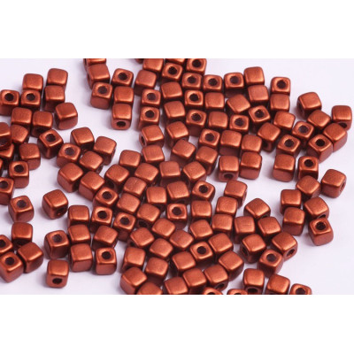 Cubix 4x4 mm N. 8 CRYSTAL BRONZE FIRE RED